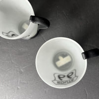 Vintage Frosted Glass Route 66 Mugs Set of 5 * New * Unused