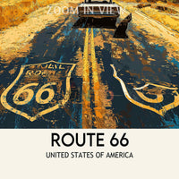 Route 66 Wall Art, Route 66 Print, Route 66 Art, Route Gift, Travel Print, Travel Poster, Housewarming Gift, Route 66 Artwork, Route 66