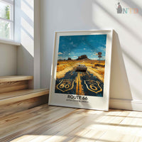 Route 66 Wall Art, Route 66 Print, Route 66 Art, Route Gift, Travel Print, Travel Poster, Housewarming Gift, Route 66 Artwork, Route 66