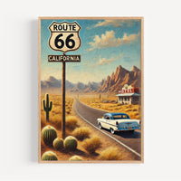 Route 66 Wall Art, California Print, Route 66 Watercolor Art, Road Trip Gift, Travel Print, Travel Poster, Housewarming Gift