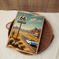 Route 66 Wall Art, California Print, Route 66 Watercolor Art, Road Trip Gift, Travel Print, Travel Poster, Housewarming Gift