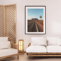 Route 66 Sign Wall Art – Vintage Desert Road Print – Americana Landscape – Printable Digital Download