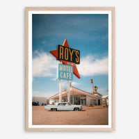 Route 66 Wall Art – Retro Motel Print, Vintage Car Photography, California Road Trip Poster, Travel Decor Digital Download