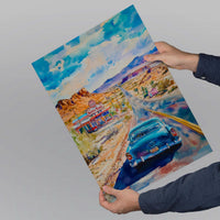 Route 66 watercolor poster Wall Art Route 66 Wall Hanging Home Décor Route 66 Gift Art Lovers USA Art Lover Gift USA wall art