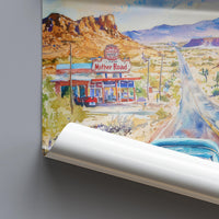 Route 66 watercolor poster Wall Art Route 66 Wall Hanging Home Décor Route 66 Gift Art Lovers USA Art Lover Gift USA wall art