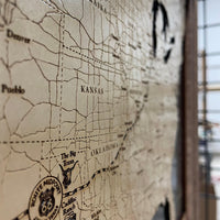 Route 66 Wood Map: Engraved USA Road Trip Décor