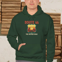 Retro Route 66 Crewneck Shirt, Road Trip Lovers Tee, Vintage Classic Car Sweatshirt Hoodie