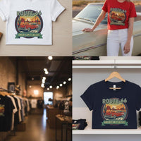Route 66 T-Shirt | Car Lover Gift for Men | Vintage Graphic Tee