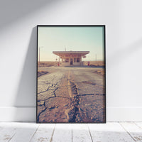 Route 66 Gas Station Poster Retro Oil Painting Americana 4 Wall Art Home Decor