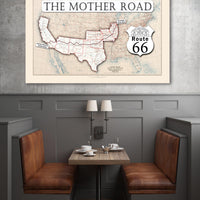 1926 Route 66 Map Art Print, Mother Road, USA (Digital Download) 100th anniversary