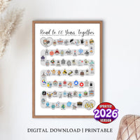 1960 66th Anniversary Gift, 66th Wedding Anniversary Poster, The Route to 66 Years Together, 66th Party Decor, Married in 1960 Wall Art