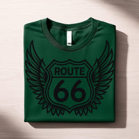 Route 66 SVG PNG Digital Download - Winged Sign Clipart, Cricut File, T-Shirt Design, Biker Decor, Craft Cut, Printable Art, Vintage Road