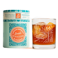 Route 66 Glasses | Laser Etched Road Trip Glassware | Engraved Gift for Travelers & Americana Fans