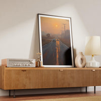 Endless American Road Poster | Retro Route 66 Americana Wall Art Print 4 Piece