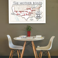 Centennial Route 66 map, large printable poster (instant download)