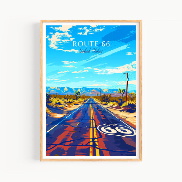 Route 66 Poster - USA Wall Art, the perfect gift and a lasting travel memory | Art Print