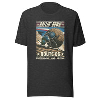 Poozeum "Rollin Down Route 66" Unisex Short Sleeve T-shirt, Multiple Colors