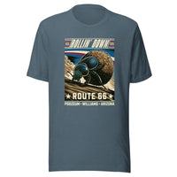 Poozeum "Rollin Down Route 66" Unisex Short Sleeve T-shirt, Multiple Colors