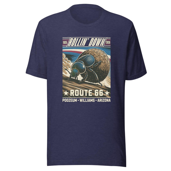 Poozeum "Rollin Down Route 66" Unisex Short Sleeve T-shirt, Multiple Colors