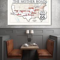Centennial Route 66 map, large printable poster (instant download)