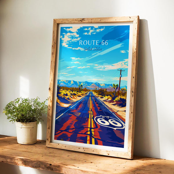 Route 66 Poster - USA Wall Art, the perfect gift and a lasting travel memory | Art Print