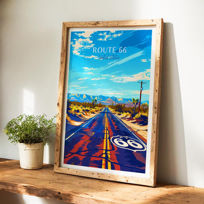 Route 66 Poster - USA Wall Art, the perfect gift and a lasting travel memory | Art Print