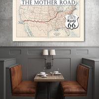 1926 Route 66 map large printable poster wall art (instant download)