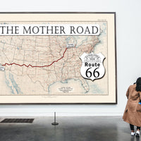 1926 Route 66 map large printable poster wall art (instant download)