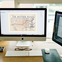 1926 Route 66 map large printable poster wall art (instant download)