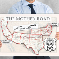 1926 Route 66 map large printable poster of the Mother Road (instant download)