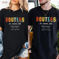 100 Years Route 66 St. Louis MO Personalized Route66 100th Anniversary Shirt 1926–2026 Historic Route 66 USA Road Trip Tshirt