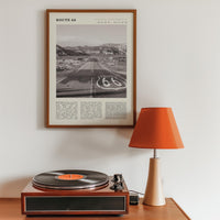 Vintage Route 66 USA Poster | Mother Road Desert Highway Travel Art Print