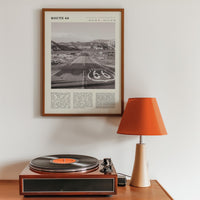 Vintage Route 66 USA Poster | Mother Road Desert Highway Travel Art Print
