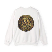 Back Print: Route 66 100 Years Emblem Sweatshirt | 1926-2026 Anniversary