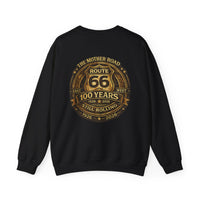 Back Print: Route 66 100 Years Emblem Sweatshirt | 1926-2026 Anniversary