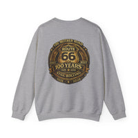 Back Print: Route 66 100 Years Emblem Sweatshirt | 1926-2026 Anniversary