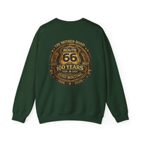 Back Print: Route 66 100 Years Emblem Sweatshirt | 1926-2026 Anniversary