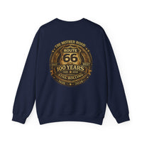 Back Print: Route 66 100 Years Emblem Sweatshirt | 1926-2026 Anniversary