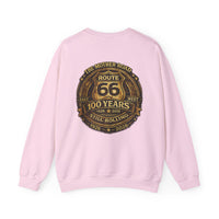 Back Print: Route 66 100 Years Emblem Sweatshirt | 1926-2026 Anniversary