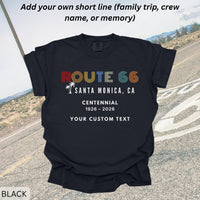 Route 66 Centennial Santa Monica CA, Vintage 100th Anniversary Route 66, Santa Monica Pier Souvenir, USA Travel Shirt