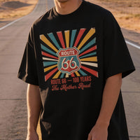 Route 66 100 Years T-Shirt, Vintage Mother Road Tee, Retro Route 66 Anniversary Shirt, Road Trip Americana Gift, Classic Americana Gift