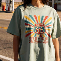 Route 66 100 Years T-Shirt, Vintage Mother Road Tee, Retro Route 66 Anniversary Shirt, Road Trip Americana Gift, Classic Americana Gift