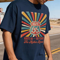 Route 66 100 Years T-Shirt, Vintage Mother Road Tee, Retro Route 66 Anniversary Shirt, Road Trip Americana Gift, Classic Americana Gift