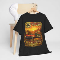 Sunset Route 66 Centennial Vintage Cars T-Shirt | 100 Years 1926-2026