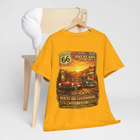 Sunset Route 66 Centennial Vintage Cars T-Shirt | 100 Years 1926-2026