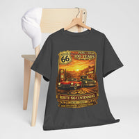 Sunset Route 66 Centennial Vintage Cars T-Shirt | 100 Years 1926-2026
