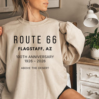 Route 66 Centennial Shirt Flagstaff AZ 1926–2026, Route66 100th Anniversary Tee, Personalized Arizona Route 66 Souvenir Tshirt