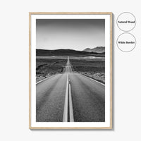 California Black and White Fine Art Photo Print, Route 66, USA Wall Decor Poster