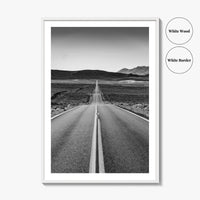 California Black and White Fine Art Photo Print, Route 66, USA Wall Decor Poster