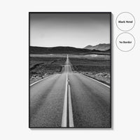 California Black and White Fine Art Photo Print, Route 66, USA Wall Decor Poster